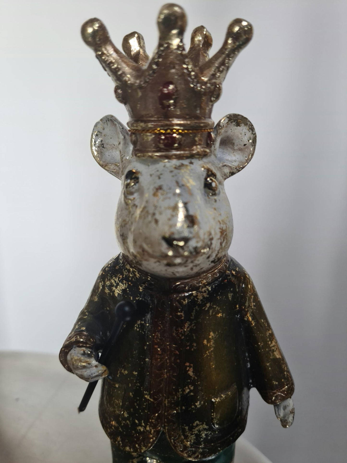 Clayre & Eef | Beeld Muis Goud 9x7x23 cm