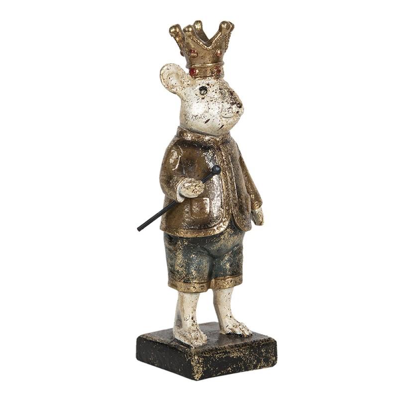 Clayre & Eef | Beeld Muis Goud 9x7x23 cm