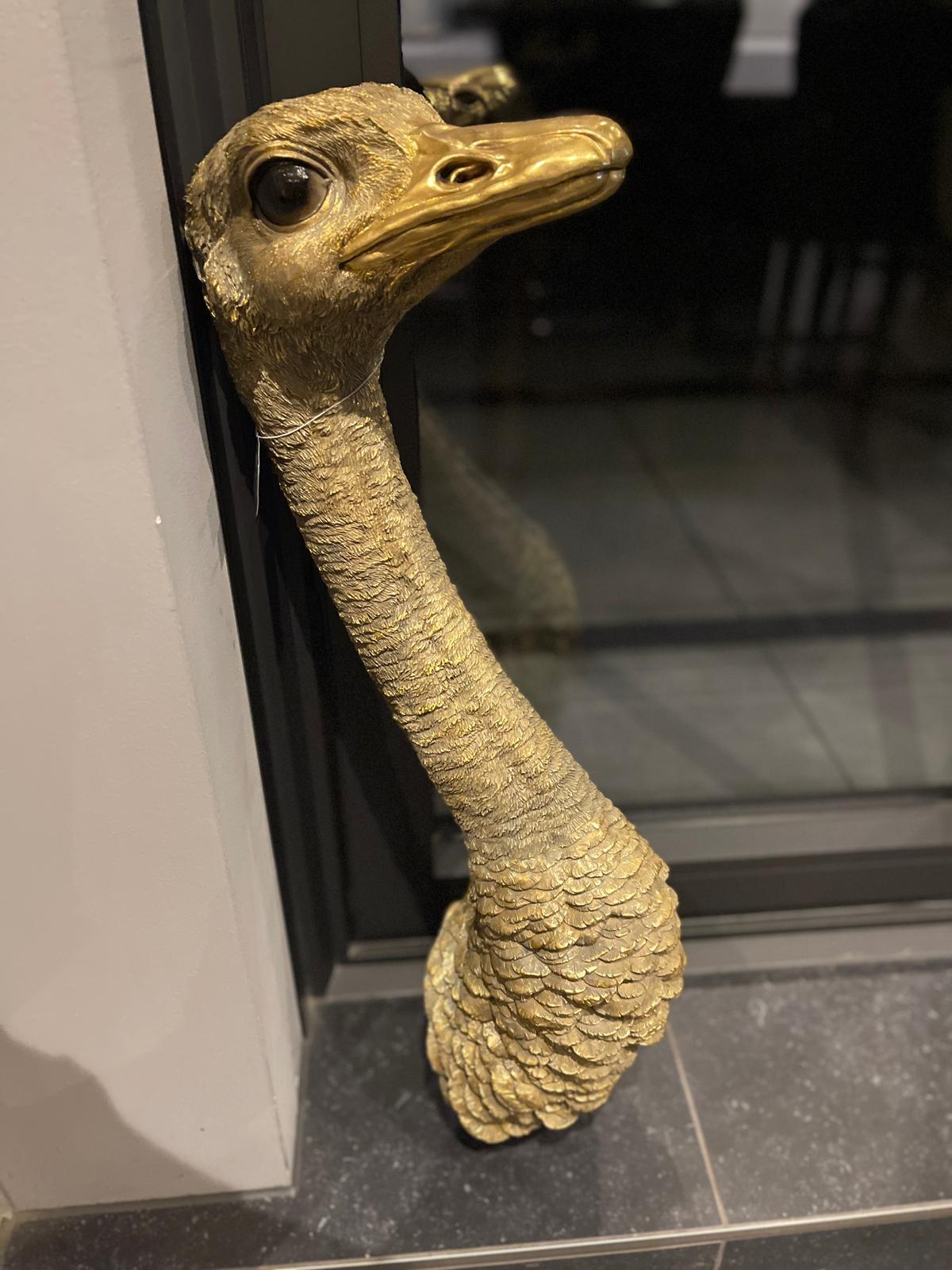 Imhof & Stevens | Struisvogel Goud wanddecoratie H 72 cm