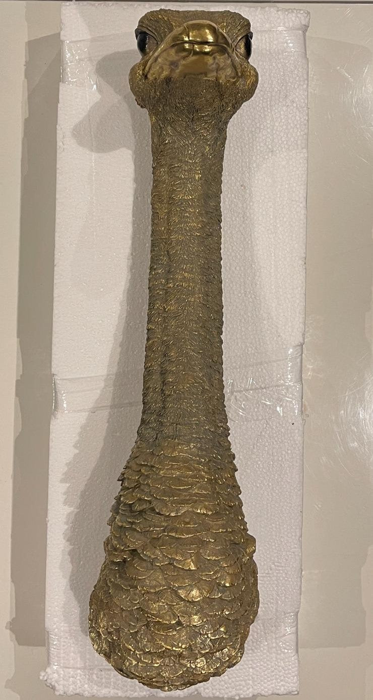 Imhof & Stevens | Struisvogel Goud wanddecoratie H 72 cm