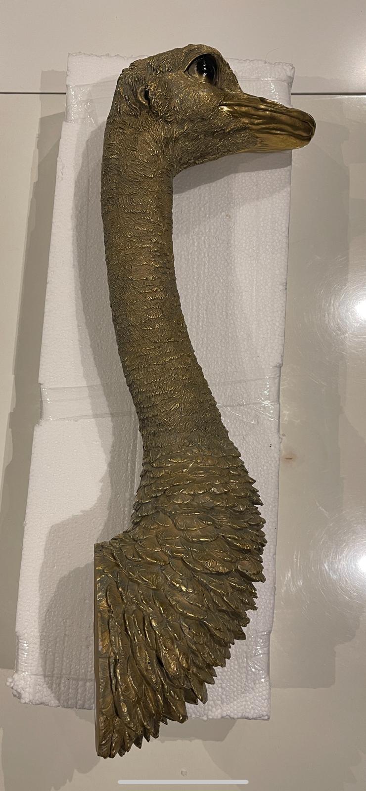 Imhof & Stevens | Struisvogel Goud wanddecoratie H 72 cm