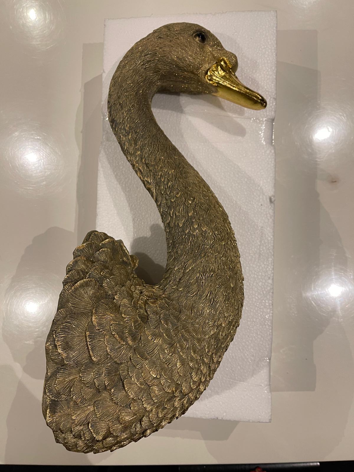 Imhof &Stevens | Zwaan goud wanddecoratie H 68 cm