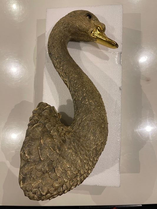 Imhof &Stevens | Zwaan goud wanddecoratie H 68 cm