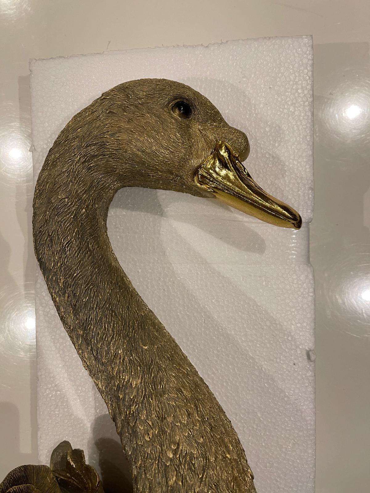 Imhof &Stevens | Zwaan goud wanddecoratie H 68 cm